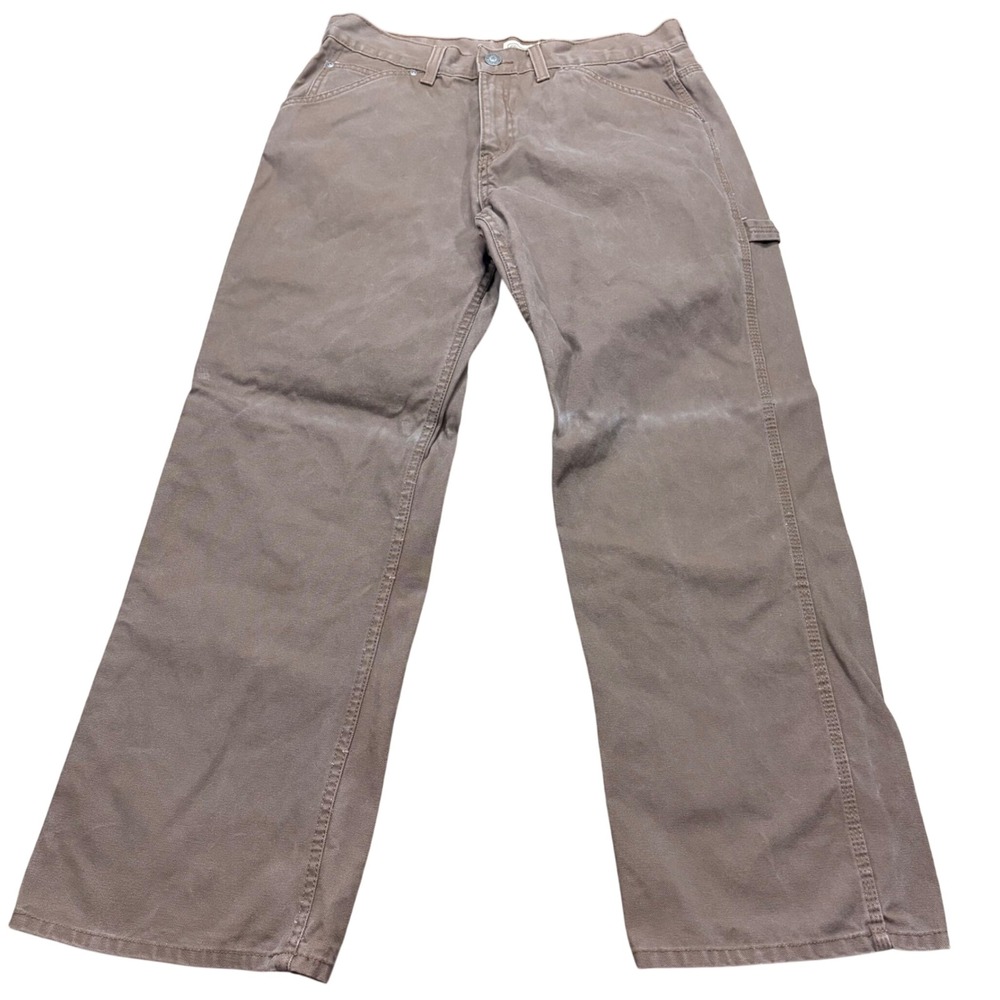 Schmidt Workwear Mens Brown Canvas Carpenter Pants Utility 36x30 19R248 7P
